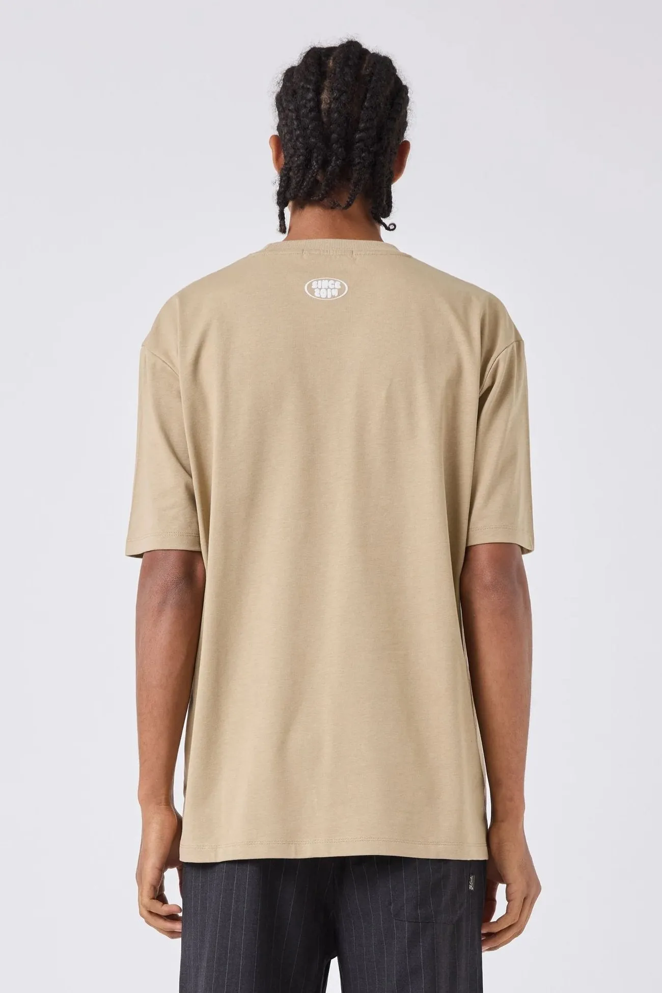 Brushed Inner Layer Antistatic 10th Tee Beige