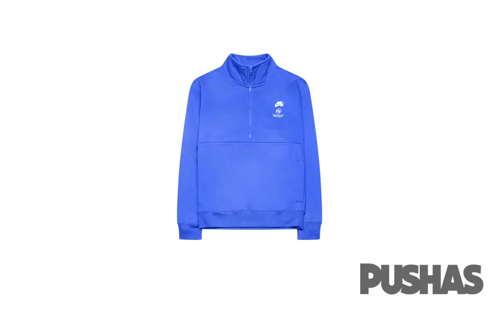 1/2 Zip Fleece Skate Top x Fly Streetwear 'Blue' (2023) Shock Dispersing Layer athletic style