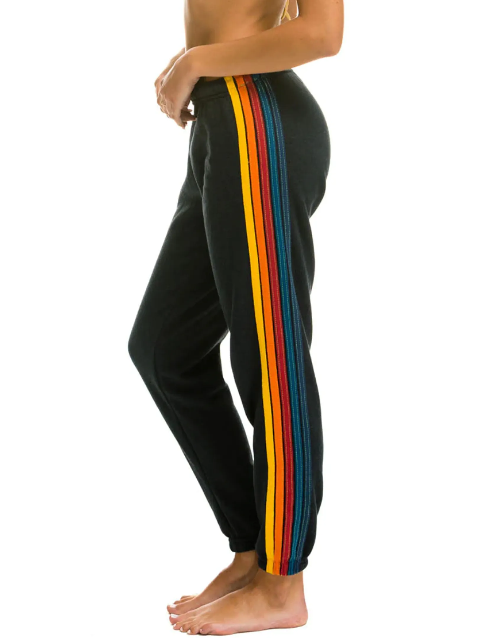 5 Stripe Sweatpants, Charcoal/Multi Dark wash