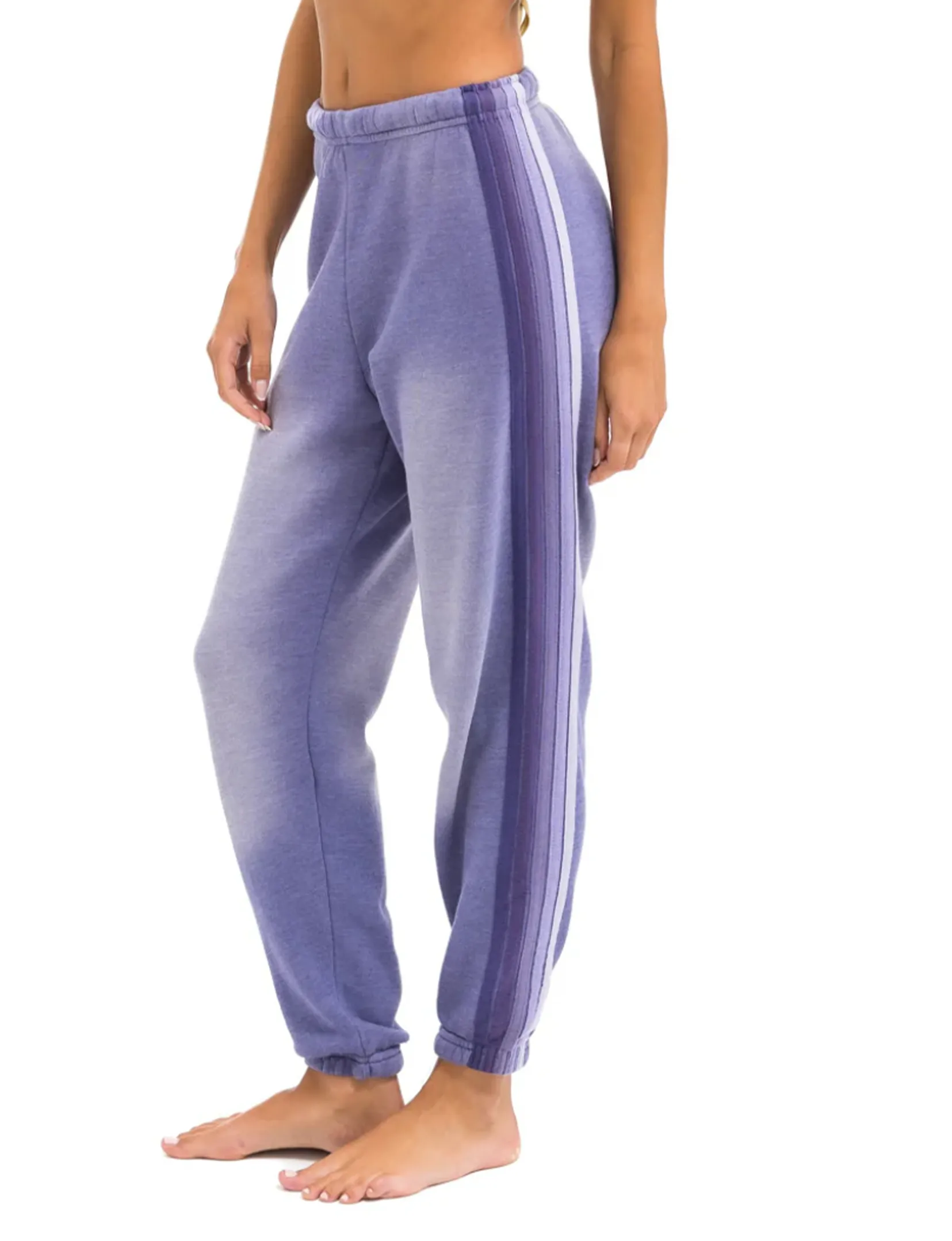 5 Stripe Sweatpants, Faded Grape Fit Freedom