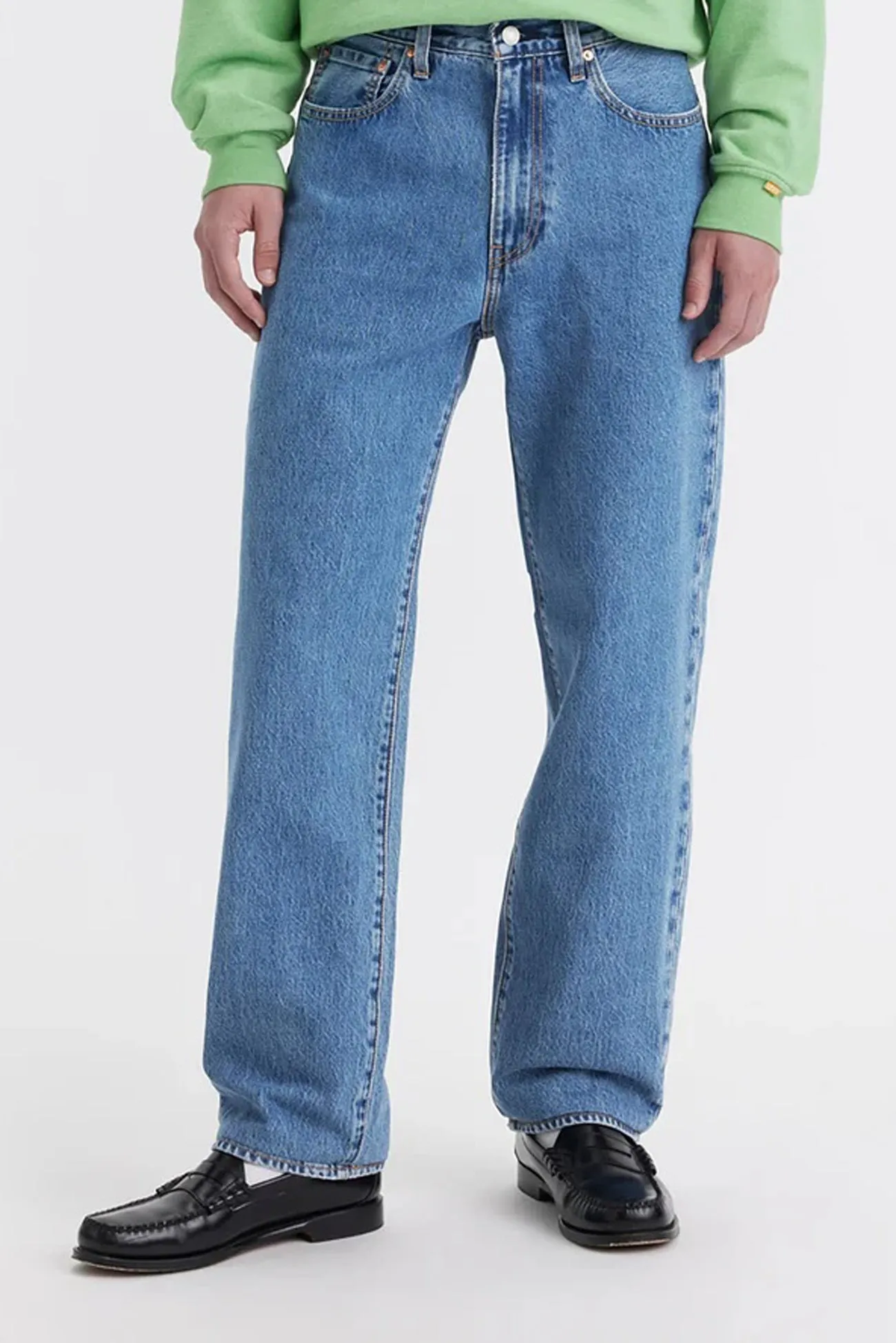568 Loose Straight Jean Blue Essentials Functional Stretch