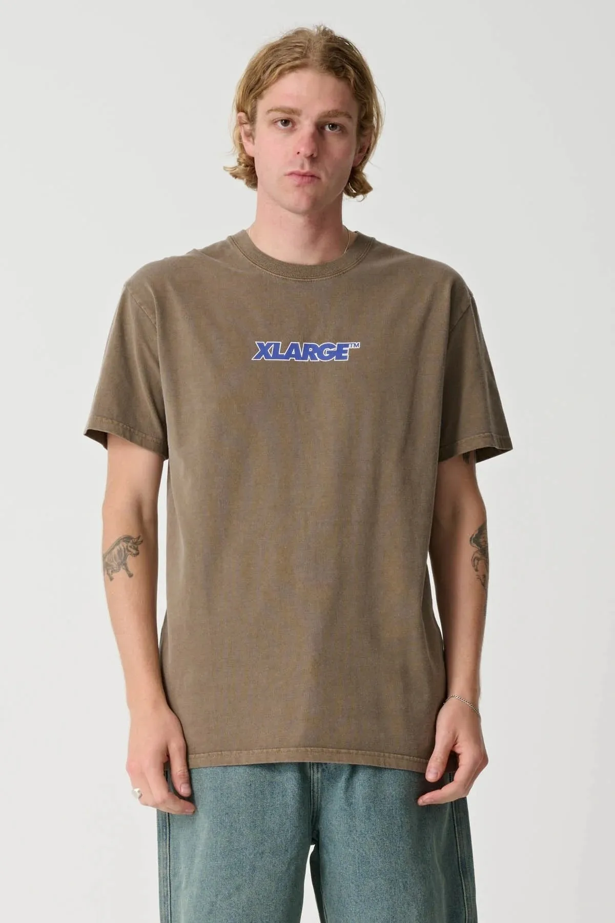 91 Key Italic OG Short Sleeve Tee Pigment Coffee Convertible Sleeve Adaptation Unlined Design