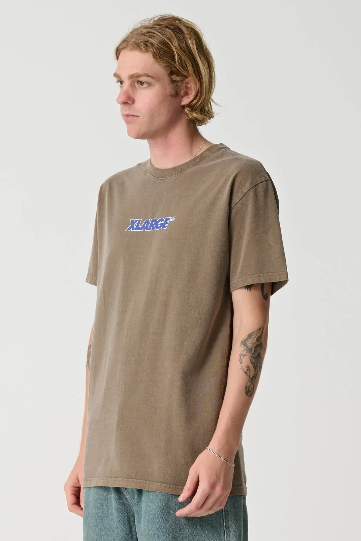 91 Key Italic OG Short Sleeve Tee Pigment Coffee Simple Cut