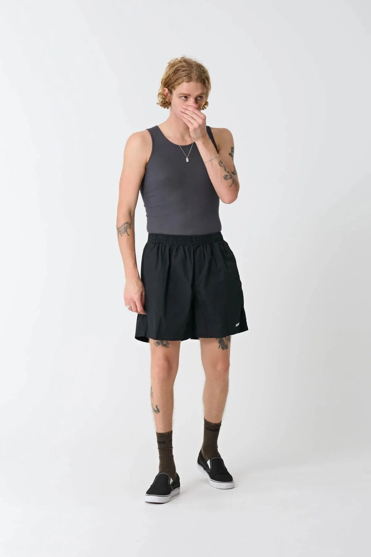 Outdoor Lifestyle Solid shade 91 Stock Beachshort Black