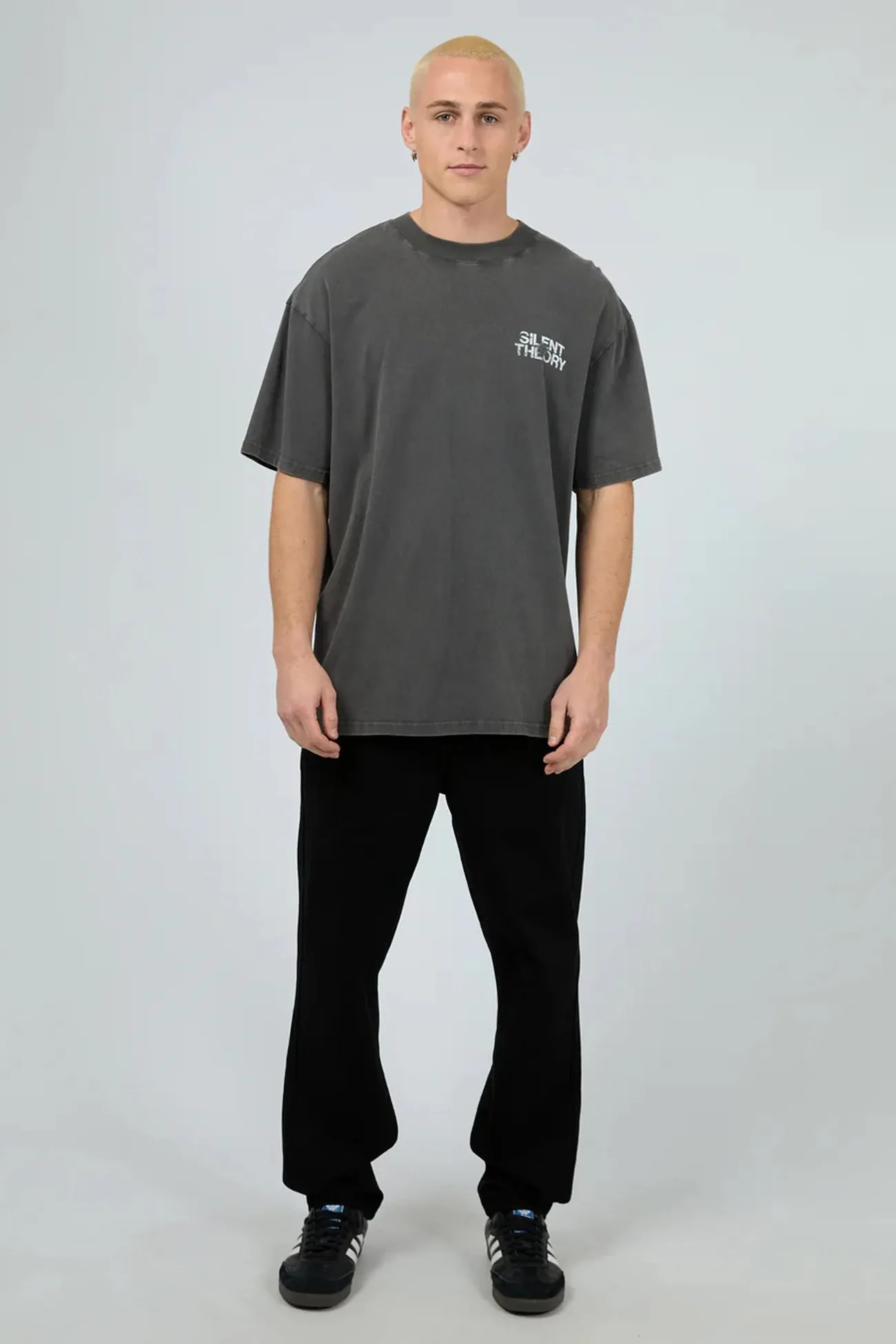 Adjustable Cuffs Above The Rest Tee Charcoal