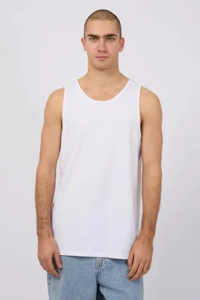 Classic Singlet White NonFade Dye Comfortable Cotton