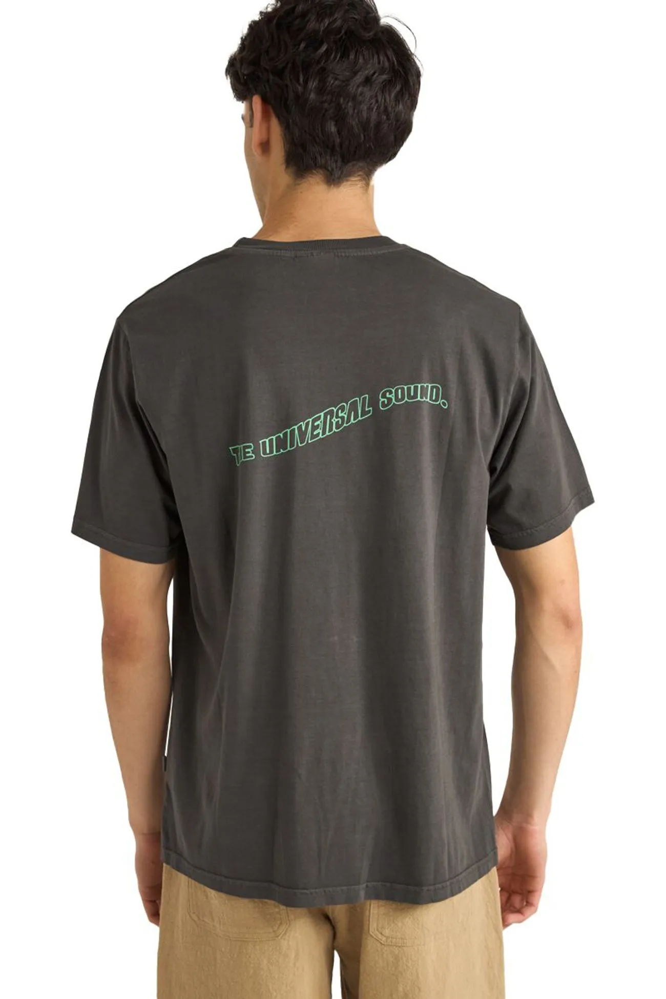 FlexibleCuffs NoSlipSurface Universal Sound Vintage Short Sleeve T-Shirt Vintage Black