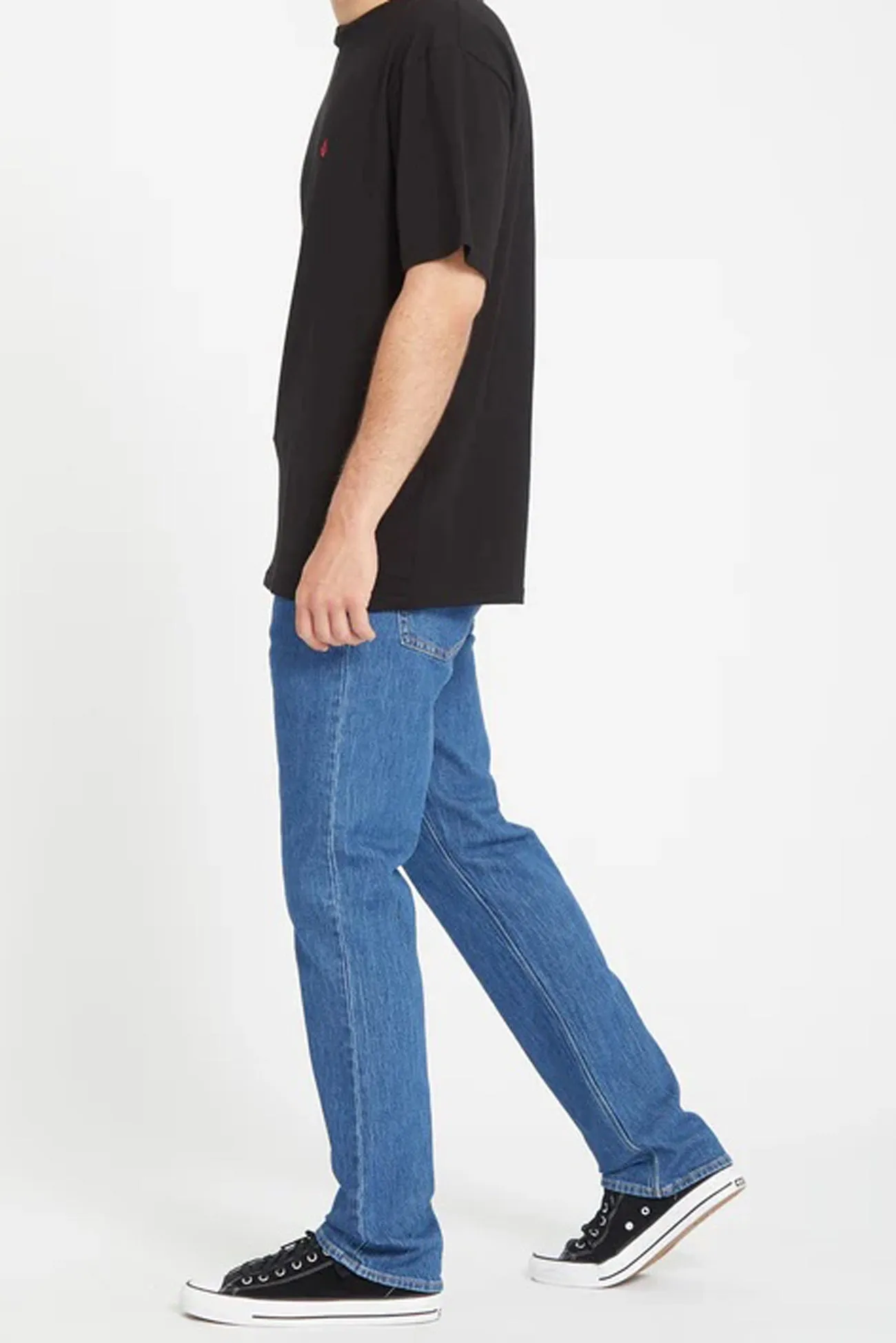Stretchable Design Flexible Activewear Solver Denim Jean Bold Blue