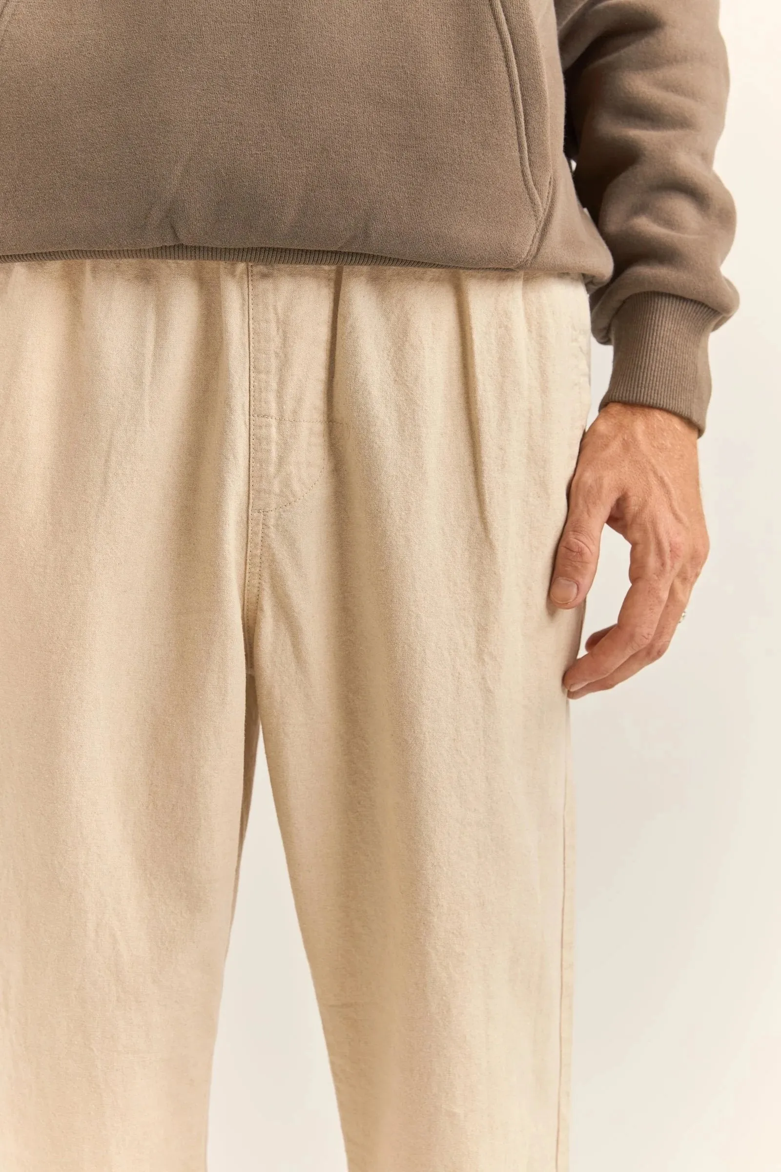 Linen Jam Pant Bone Light and Cozy