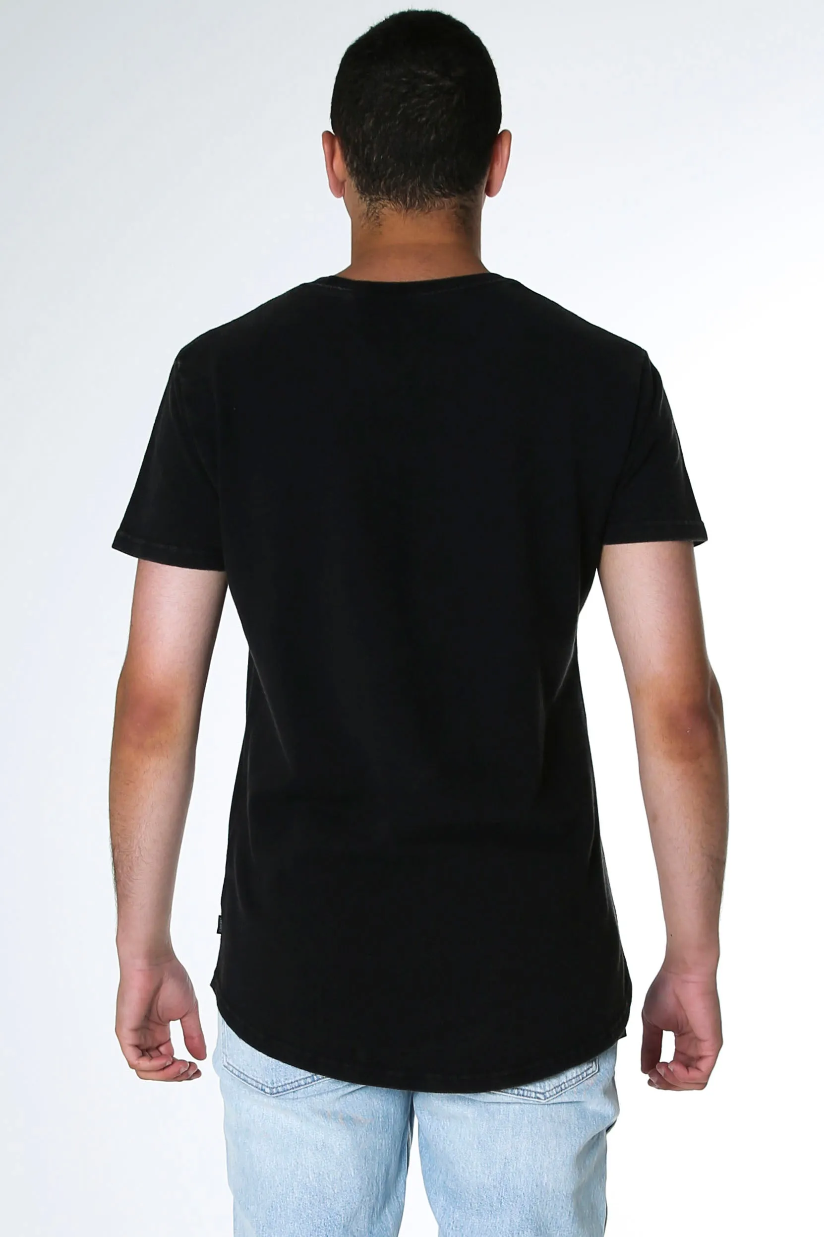 Acid Pique Tee Washed Black FrictionResistant Edges