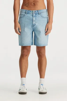 L-Four Baggy Short Emerge Indigo Curved Waistline Mid-rise fit