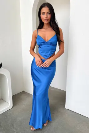 ruffle trim Adira Maxi Skirt - Blue