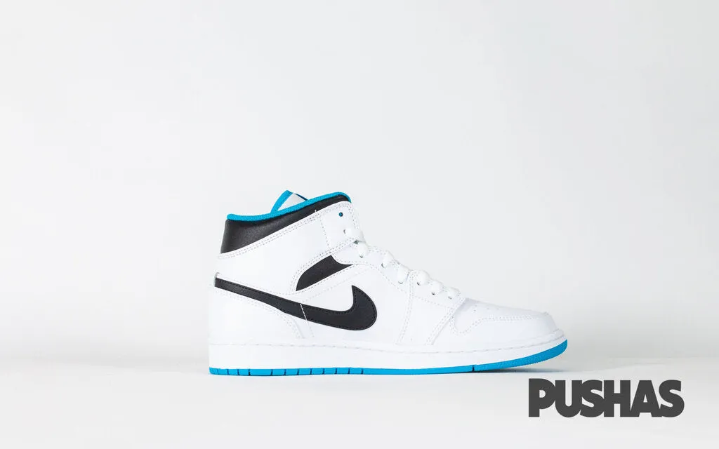 Air Jordan 1 Mid 'Laser Blue' Torsional Rigidity Bar Shock-absorbent arch