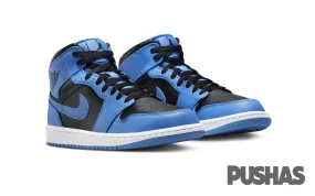 Air Jordan 1 Mid 'University Blue Black' Sculpted wear Impact Diffusion Layer