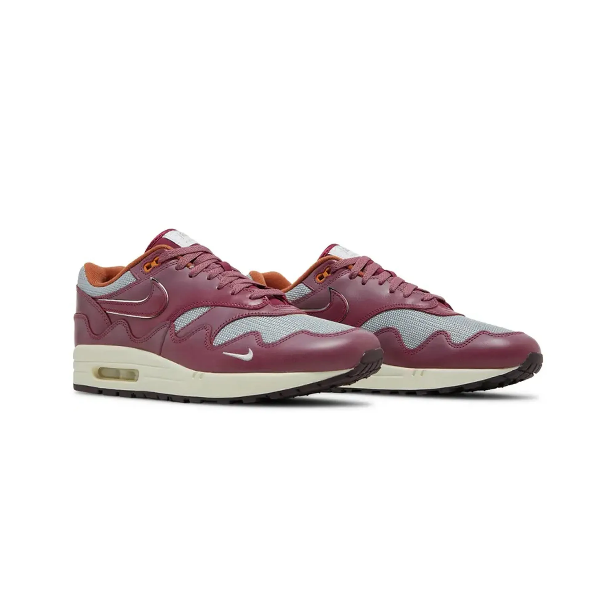 adjustable lacing system Dual Density Insole Air Max 1 Patta 'Rush Maroon' (Special Box 2021)