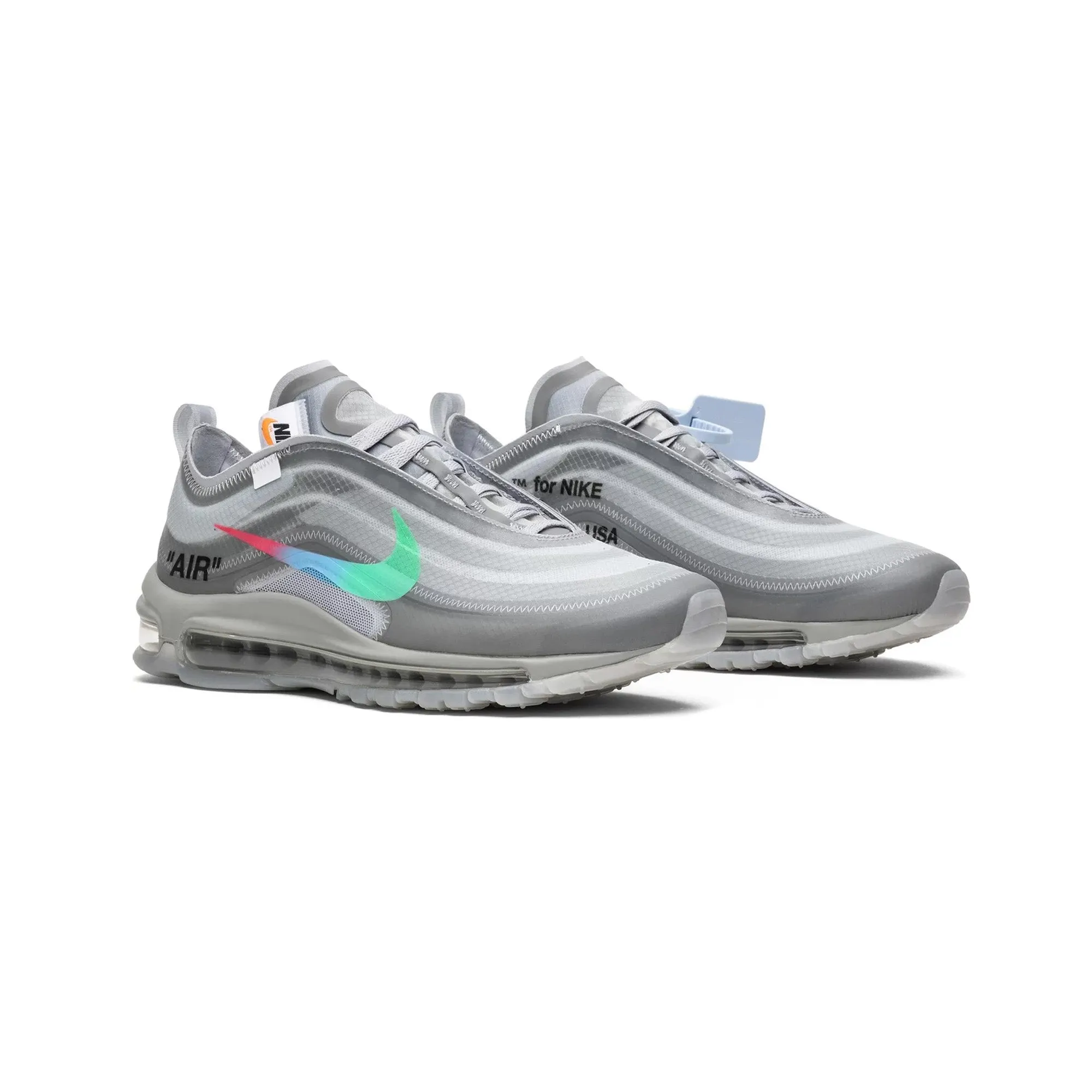 Air Max 97 x Off-White 'Menta' (New) Minimalist Footwear Design Reinforced Heel Support