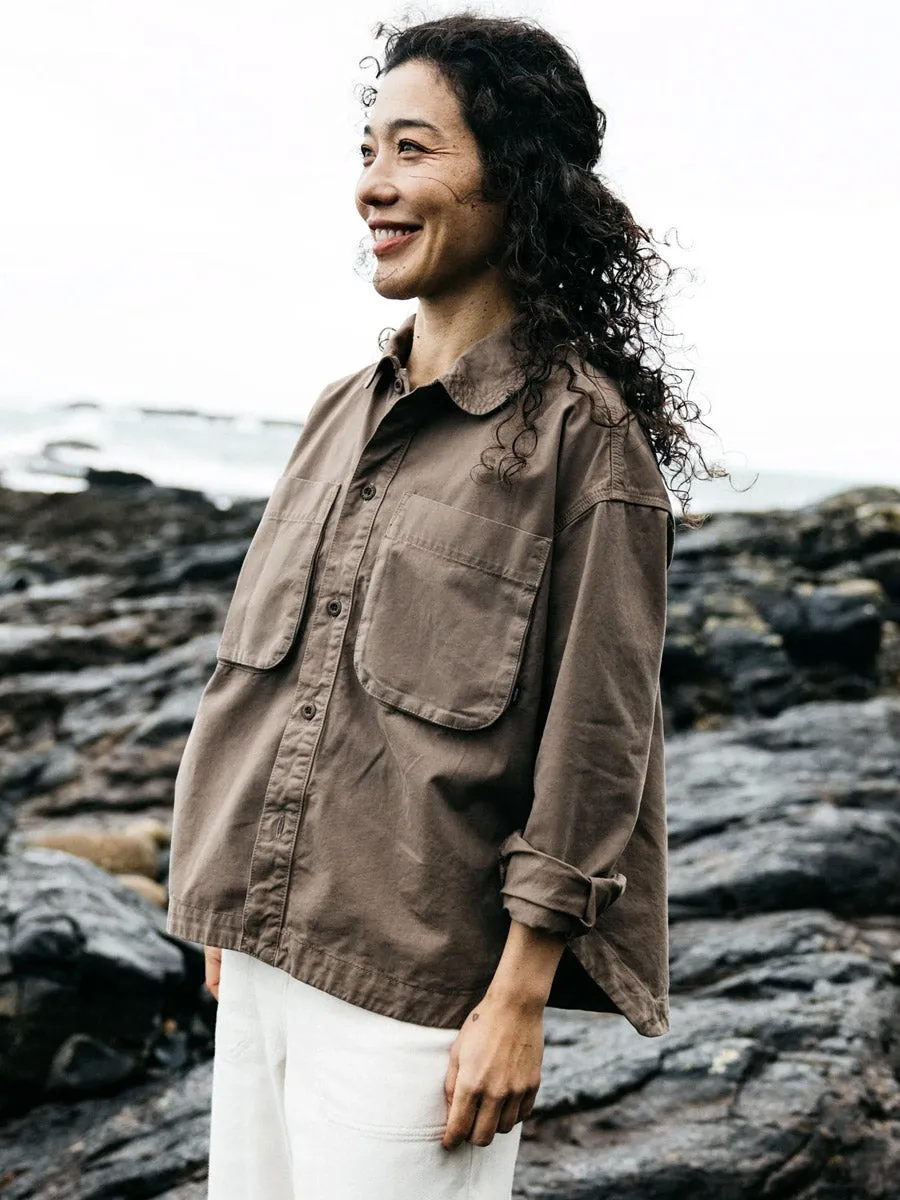 ReflectiveTrimDetails FINISTERRE GWAVAS OVERSHIRT - WOODSMOKE