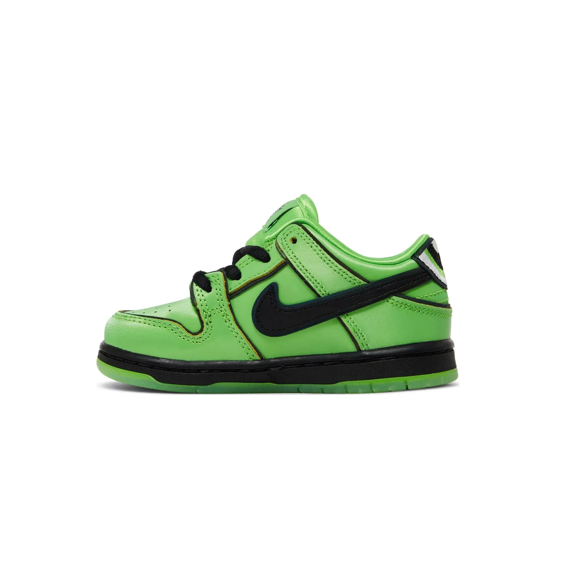 Impact-absorbing Nike SB Dunk Low 'The Powerpuff Girls Buttercup' TD (2023)
