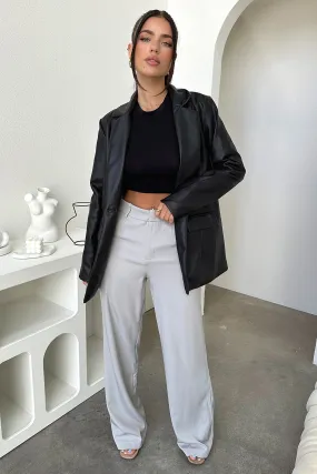 Alaric High Rise Pants - Grey Comfy Wearable Slim Profile