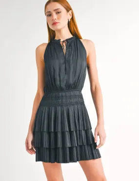 Alix Dress, Black Warm Soft Interchangeable-Detail