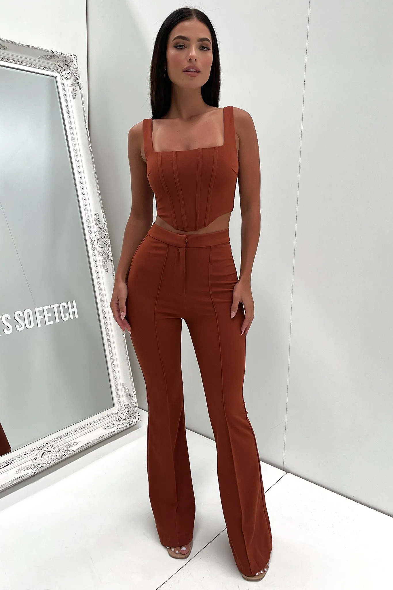 Token Flare Pants - Brown Active Layers
