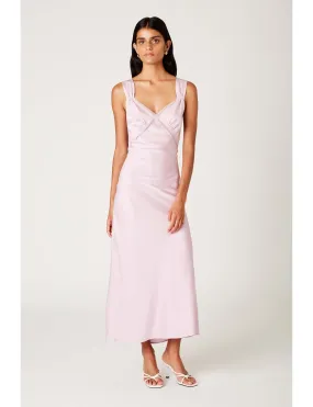 Bow Glow Vibrant Waist Rosario Dress, Ice Pink