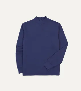 Moisture Wicking Technology Perfect for Travel Navy Cotton Long-Sleeve Mock Neck Hiking T-Shirt