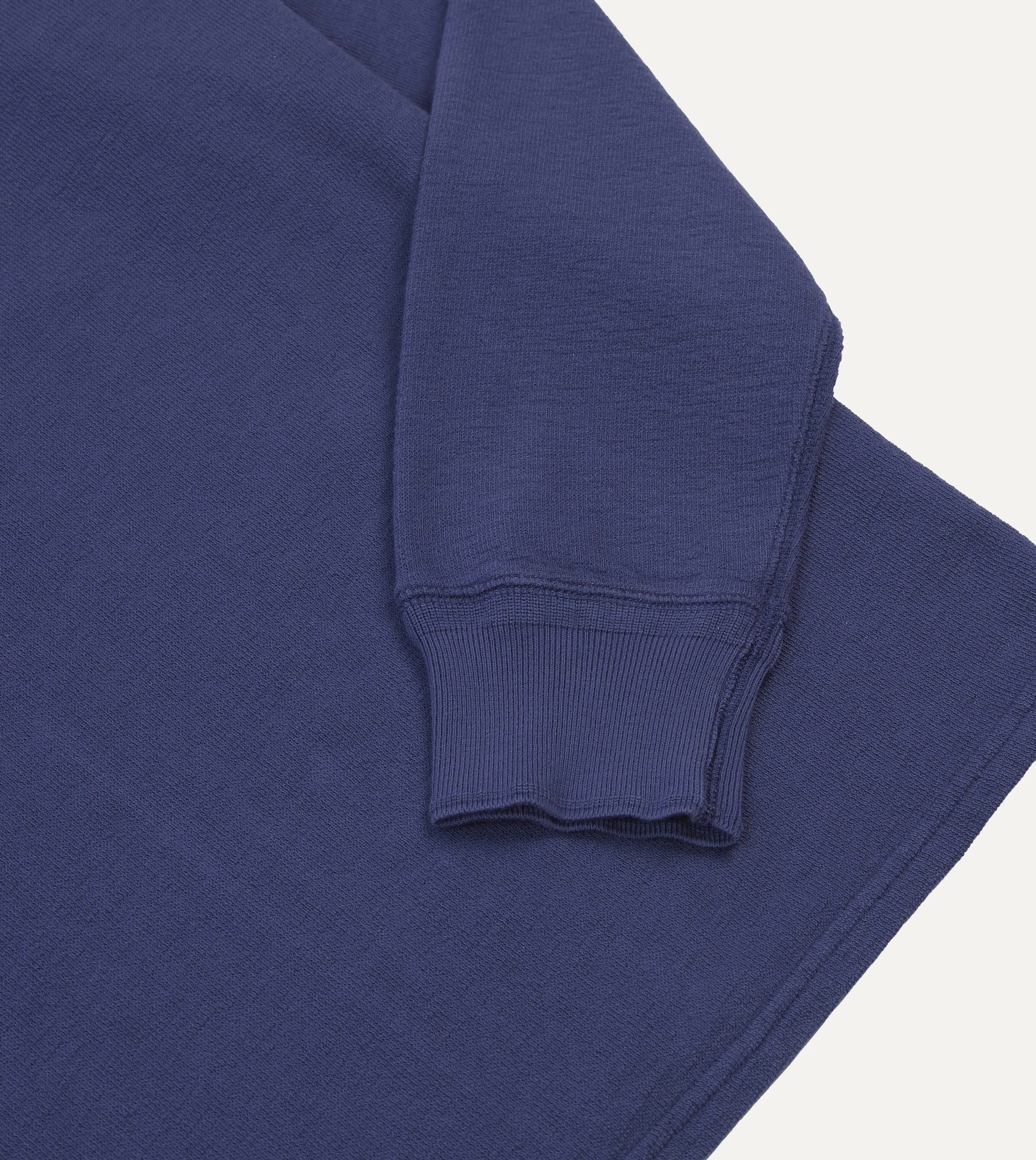 Classic Comfort Style Navy Cotton Long-Sleeve Mock Neck Hiking T-Shirt