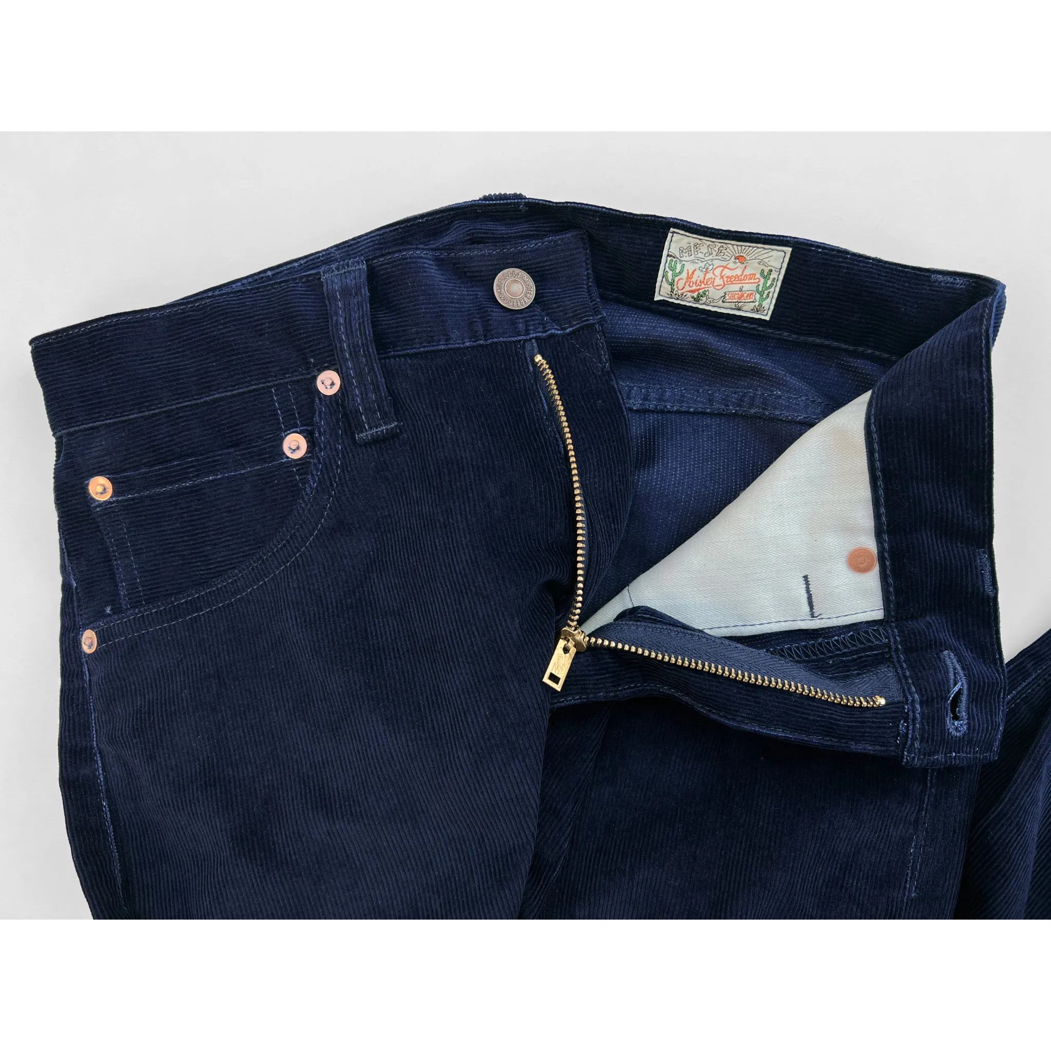 Californian Lot674 - Indigo Corduroy (Slim Leg) Comfort-First