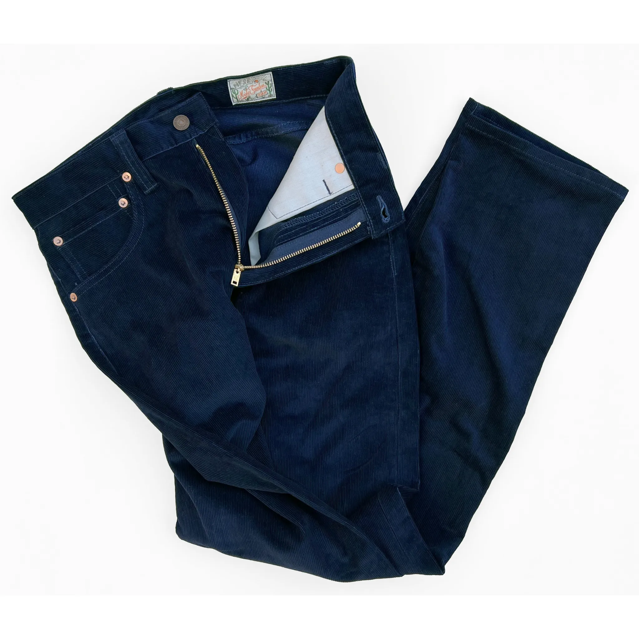 Californian Lot674 - Indigo Corduroy (Slim Leg) ReinforcedStitching Travel Ready