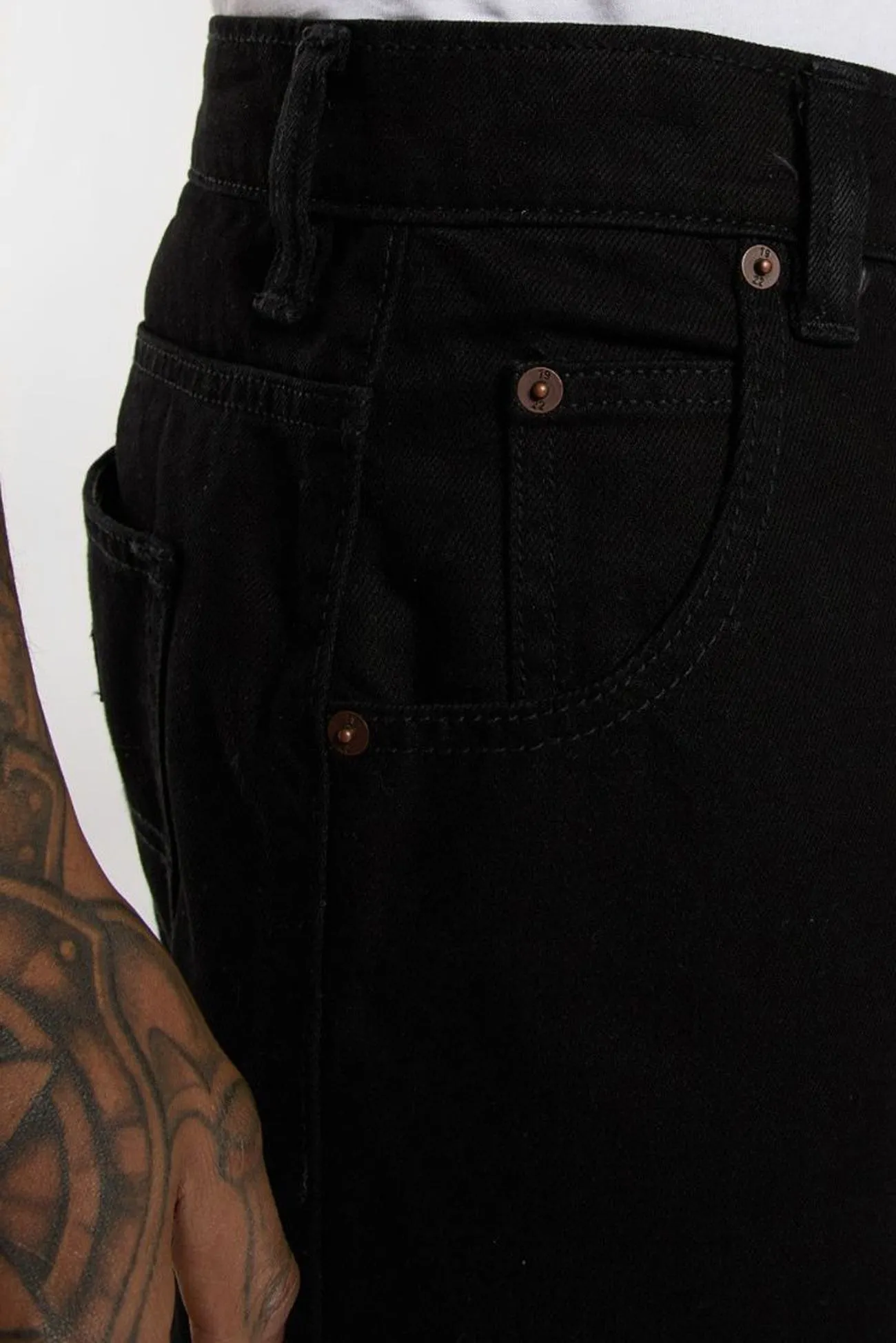 Outdoor Fit Street Inspired Thomasville Denim Jean Rinsed Black