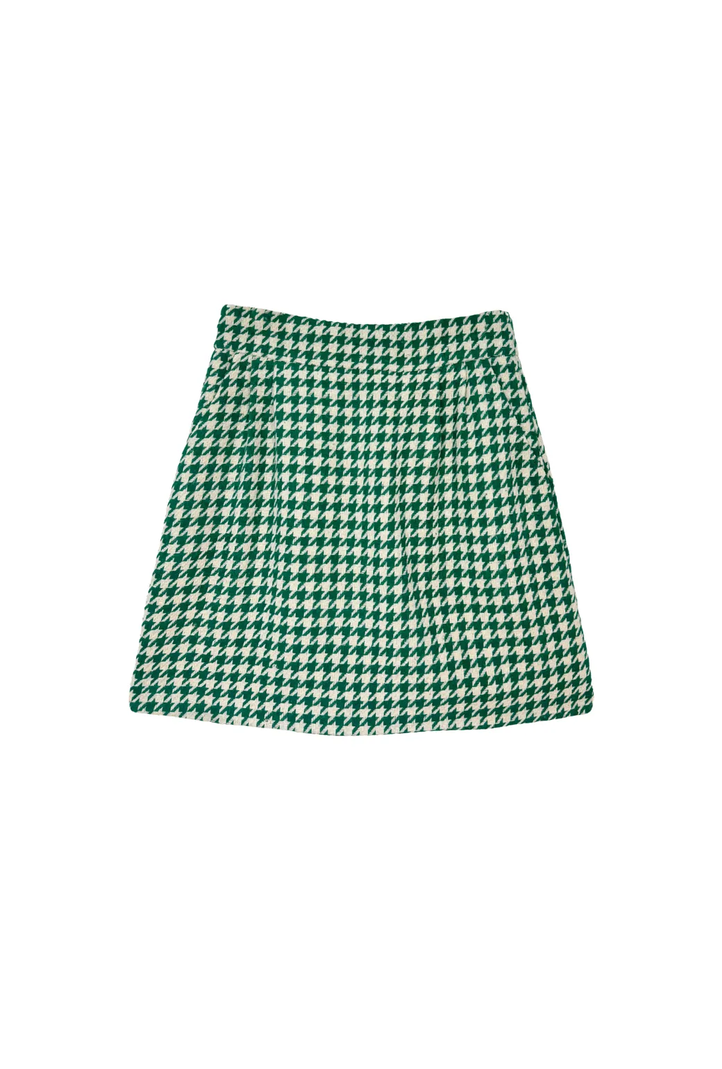 Crisp Design Buru x Tori Mellott Maggie Mini Skirt - Green Houndstooth