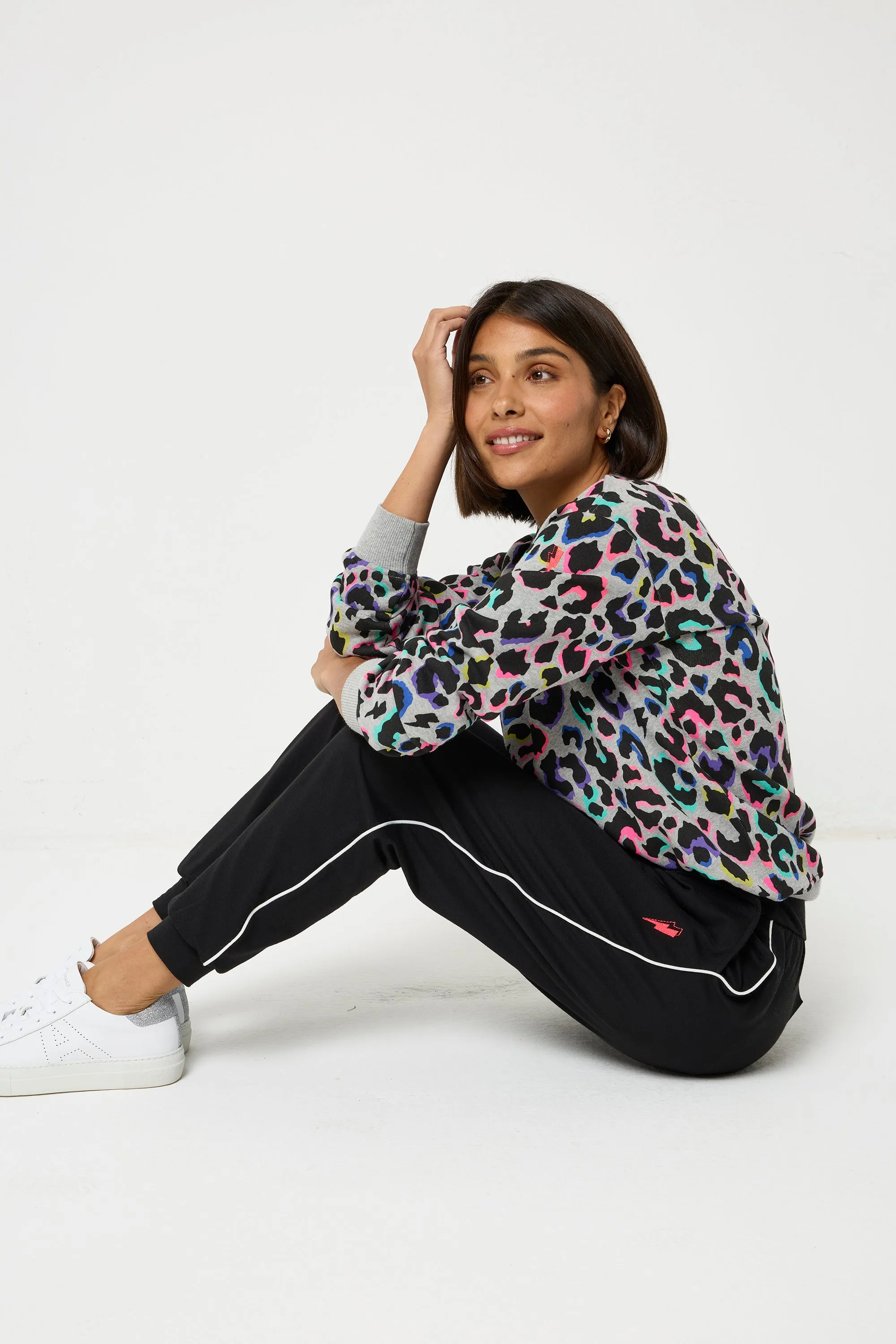 No Fuss Black Slouch Jogger