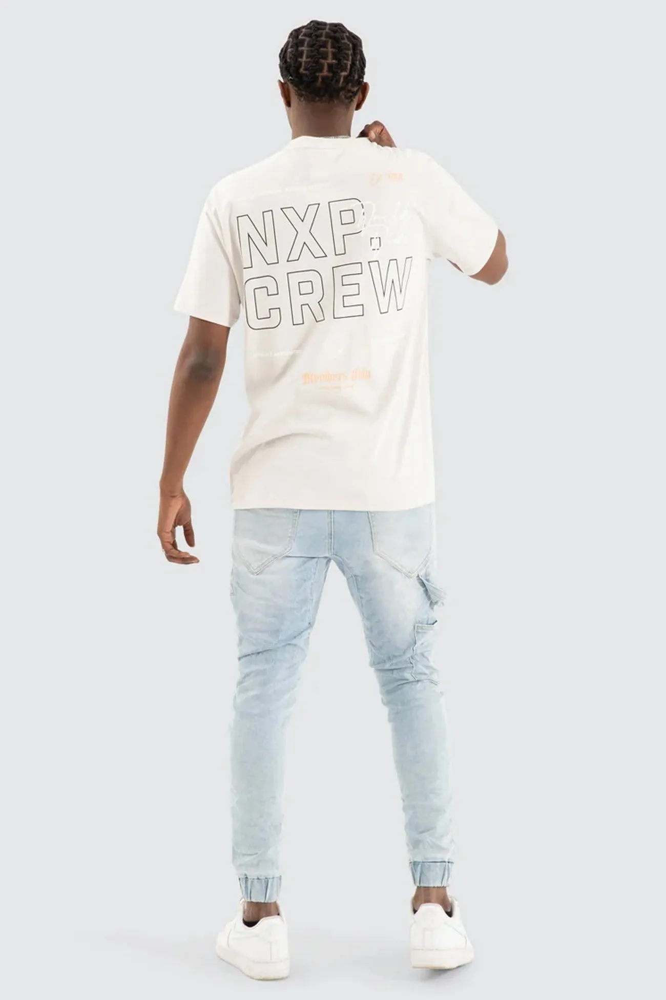 Weighted Hem Trim Alpha Classic Tee Glacier Grey