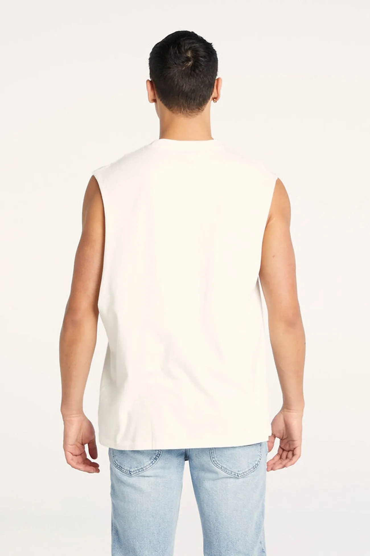 Summer Blouse Hidden Pocket Design Altos Muscle Vintage White
