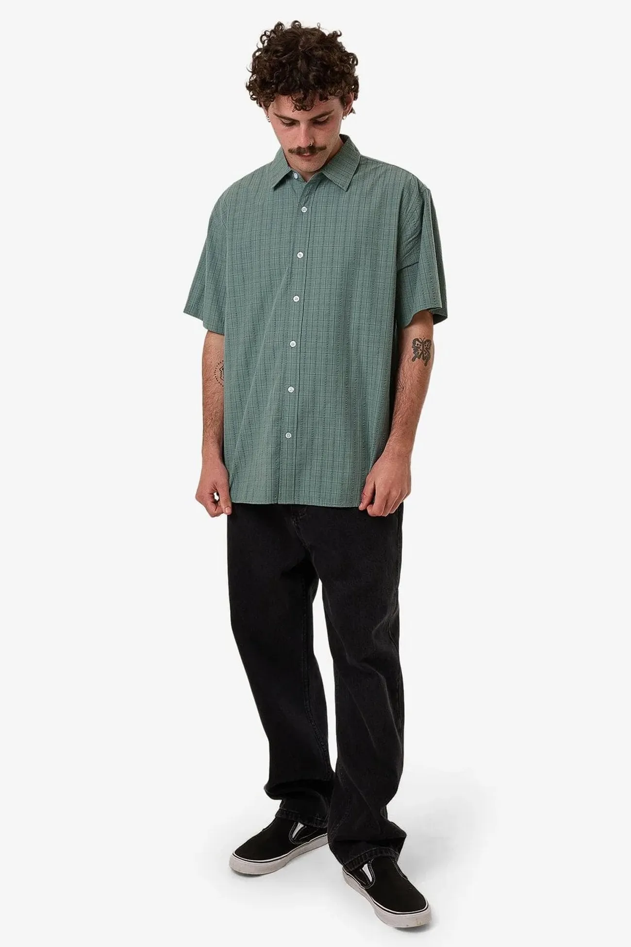 DoubleStitching Ambient Connections Short Sleeve Shirt Chinois Green