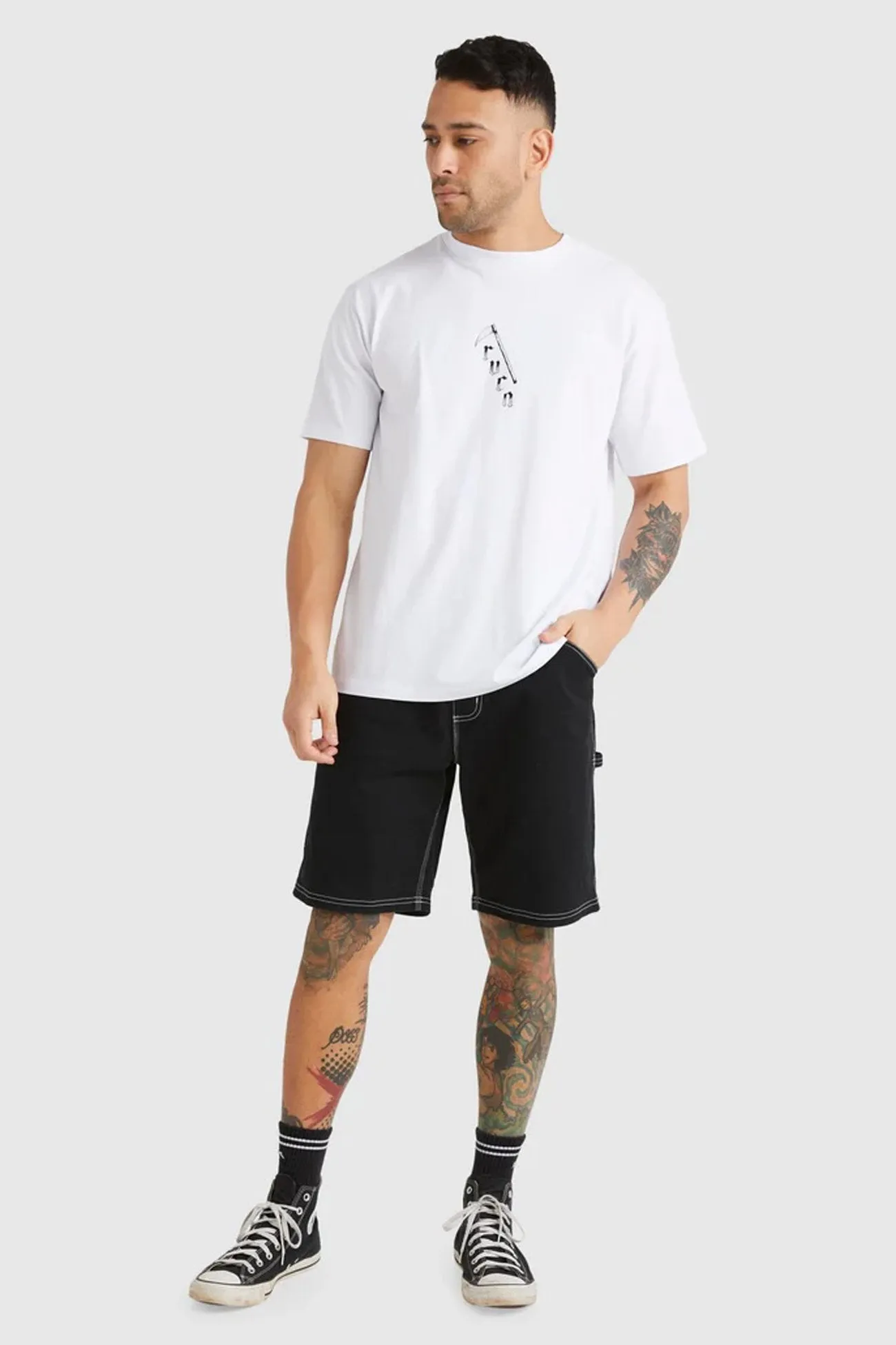 Americana Carpenter Short Black RegularFit Lounge-friendly