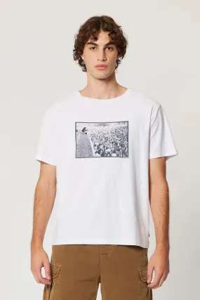 Anti Pill Surface Angus Classic Tee White