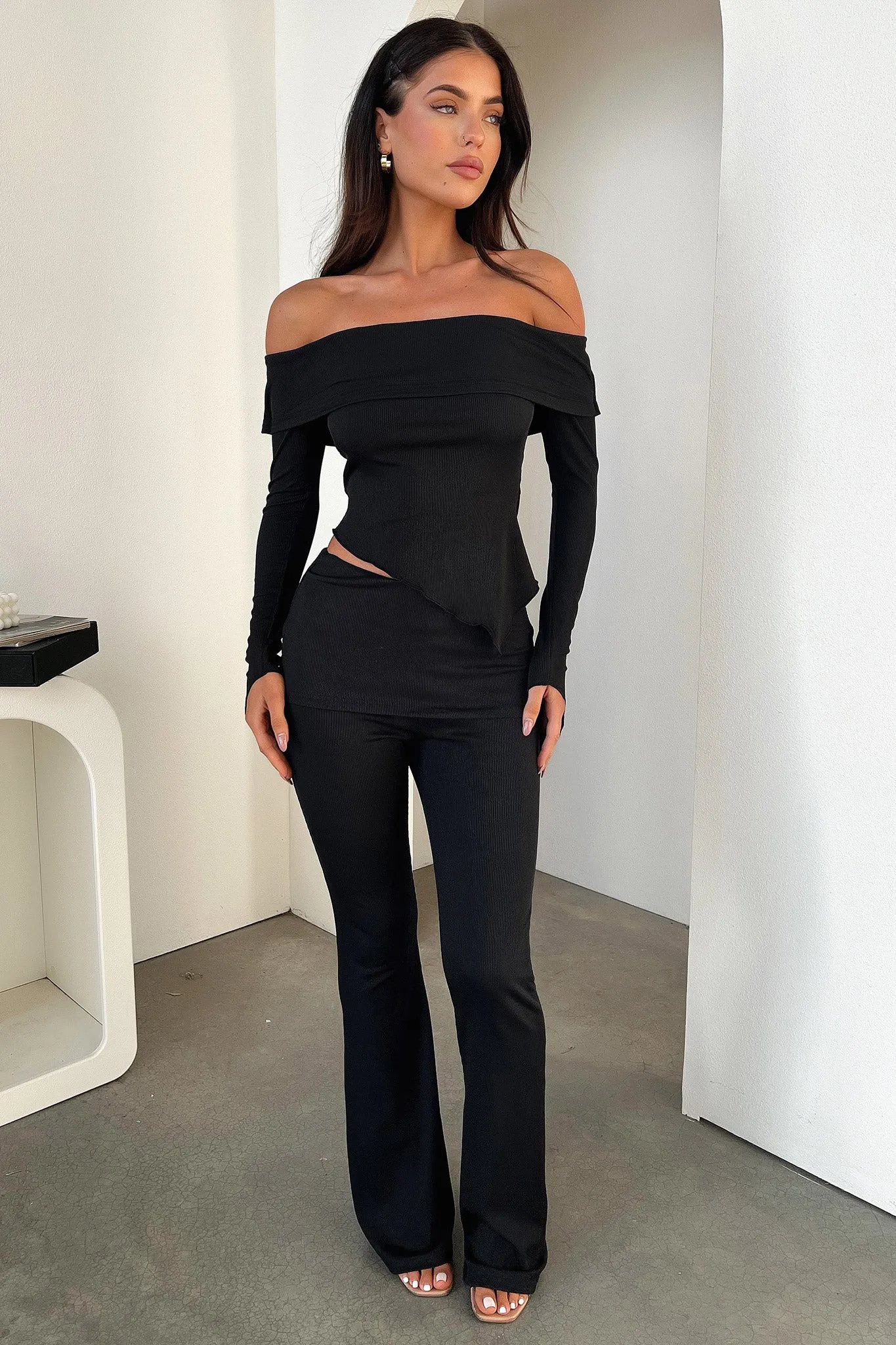 Aniston Pants - Black Polished Look