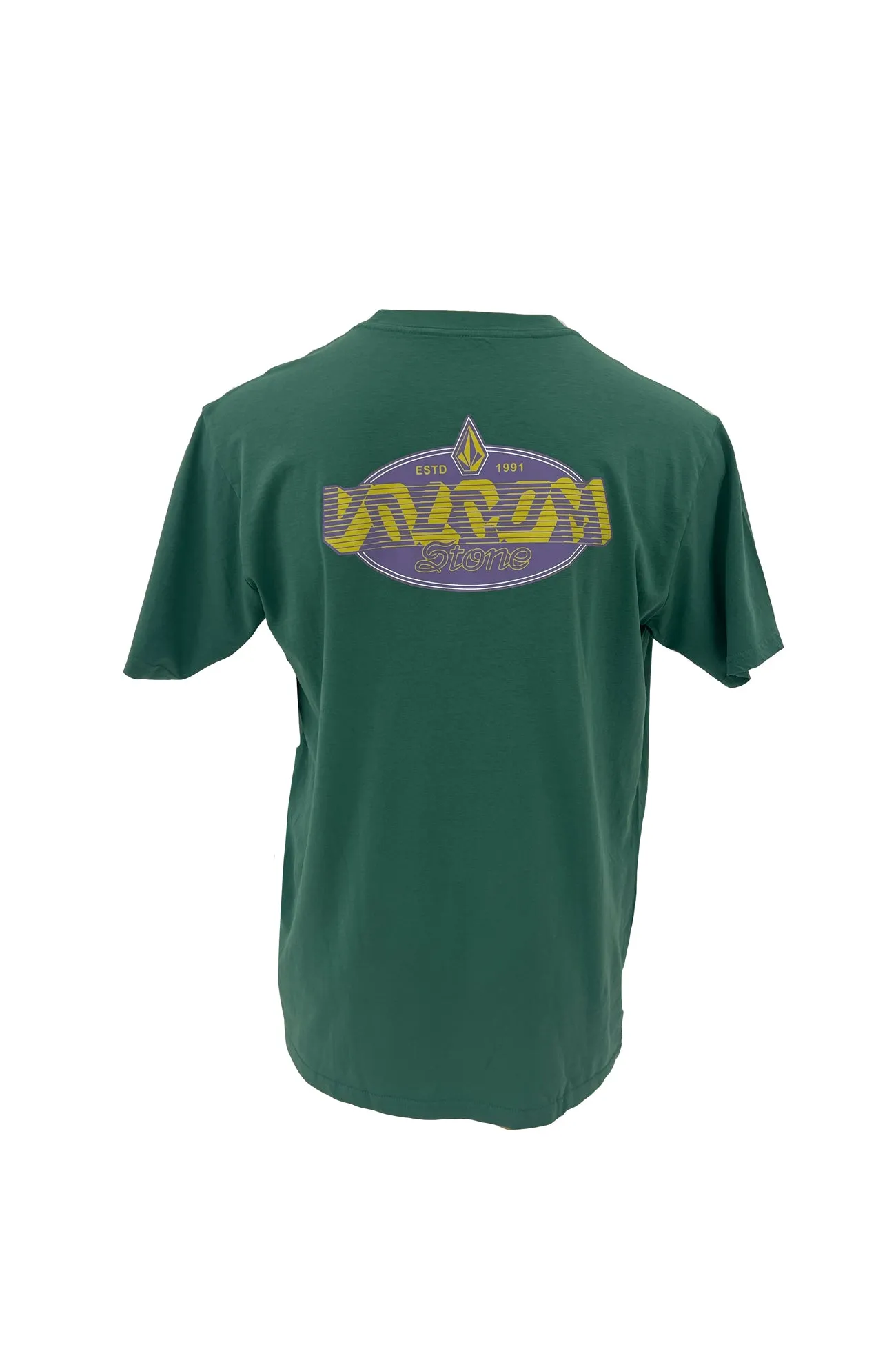 Tumbled Short Sleeve Tee Biscay Green Linen Blend Fabric