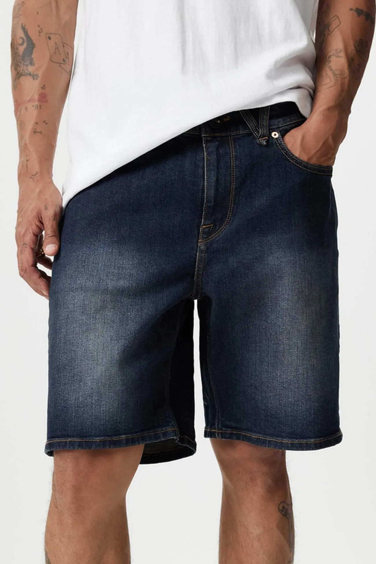 Solver Denim Short 19 New Vintage Blue Comfort Wearable