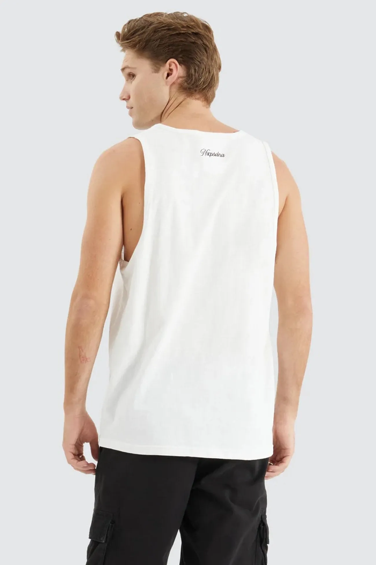 Asheville Relaxed Singlet Natural White Convertible Sleeve Adaptation