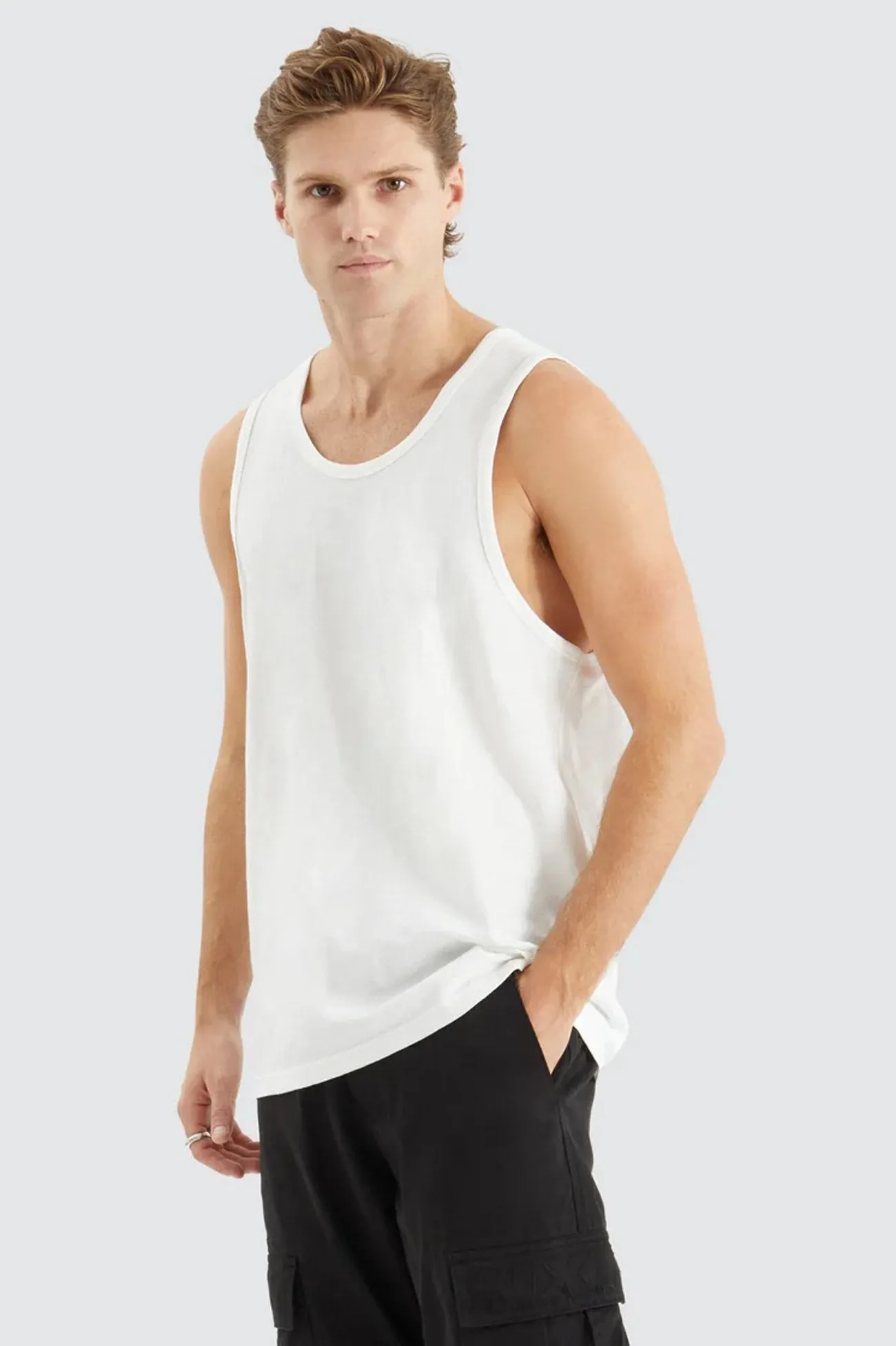 ErgonomicSleeves Asheville Relaxed Singlet Natural White