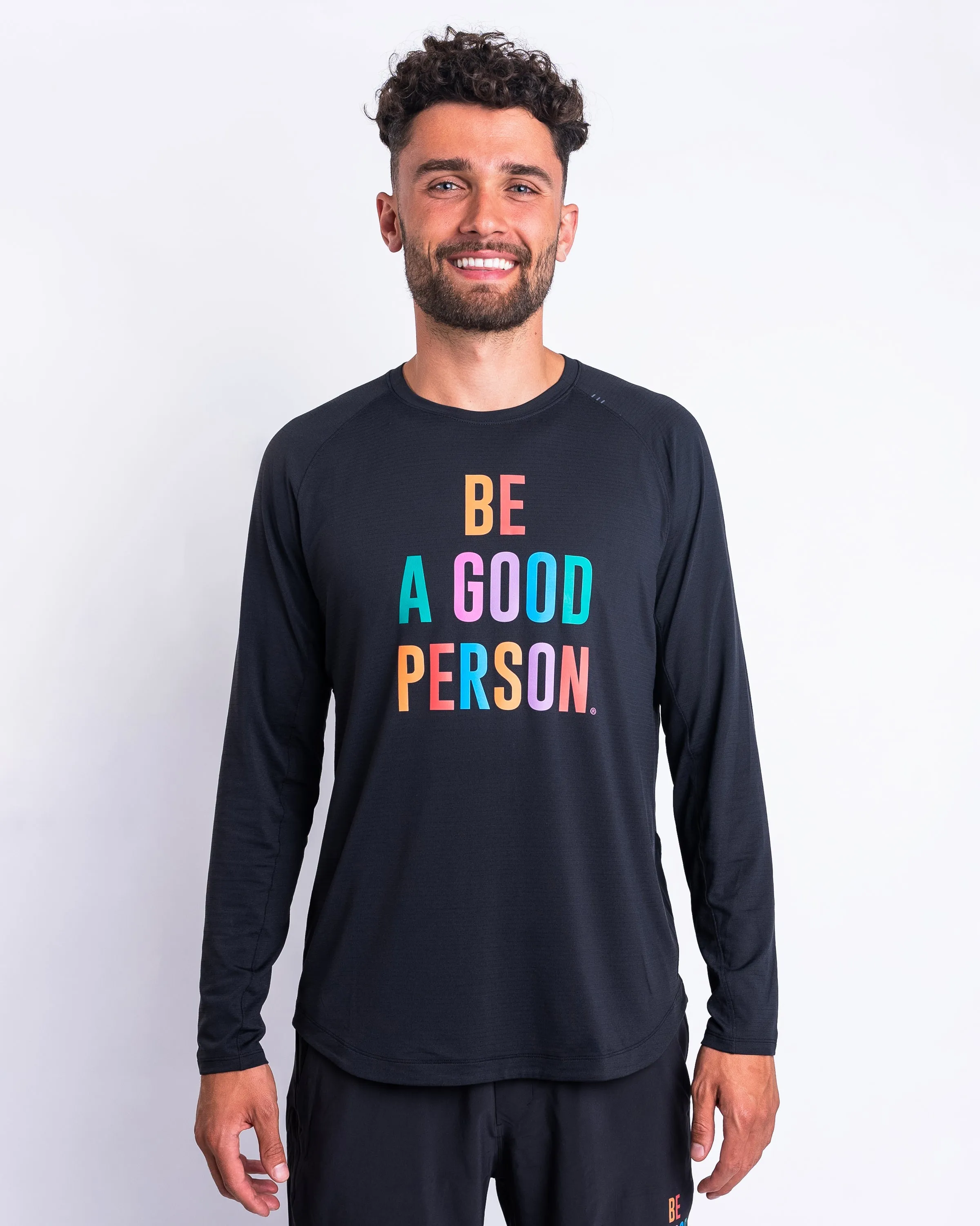 Layered Ventilation Zones Relaxed Hoodie License to Train Long-Sleeve Shirt - Black - lululemon // BE A GOOD PERSON *Pre-Order*