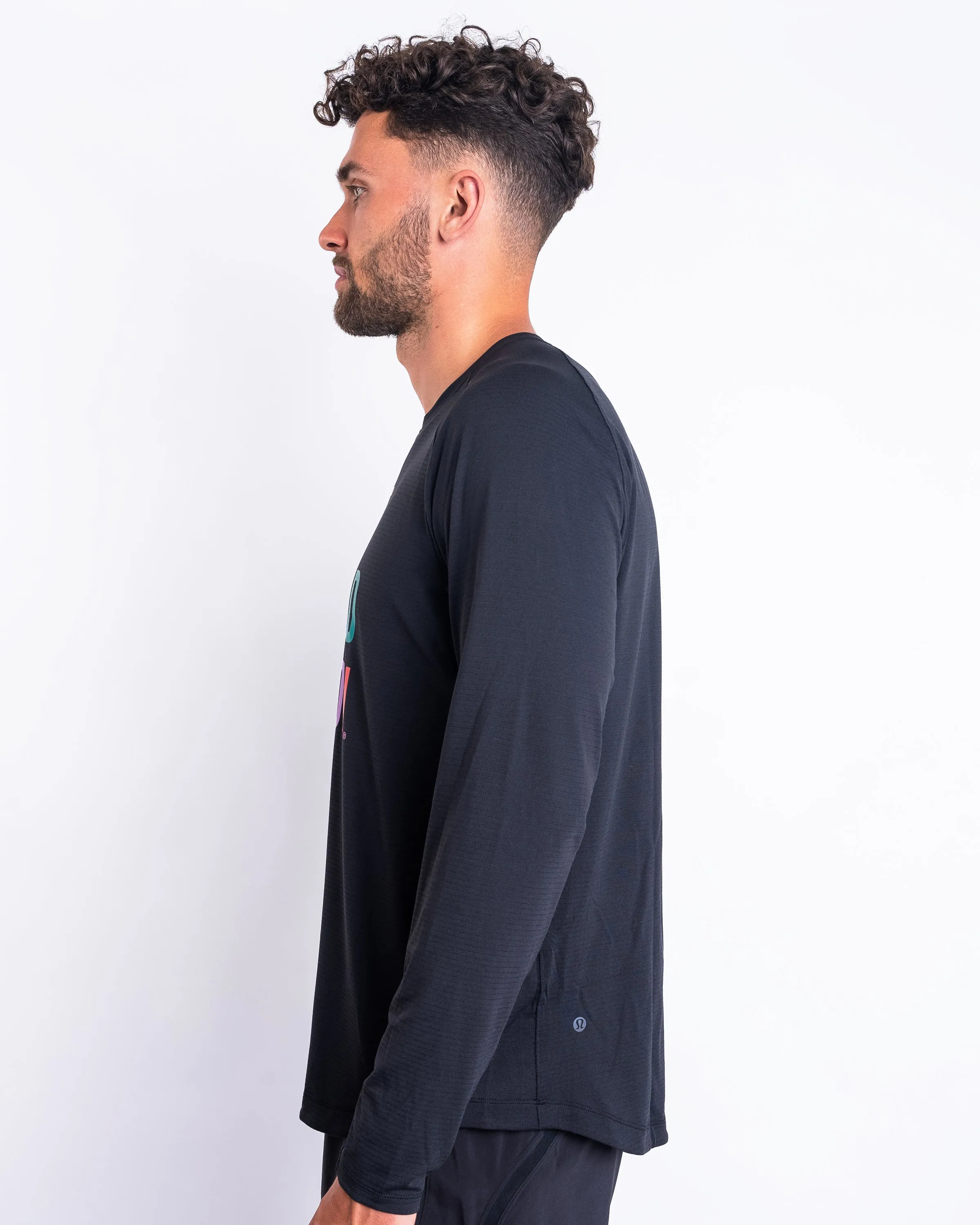 Sustainable Material Blend HighDensity Knit License to Train Long-Sleeve Shirt - Black - lululemon // BE A GOOD PERSON *Pre-Order*