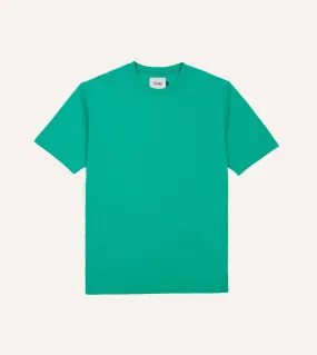 Soft Breathable Antique Green Lightweight Cotton Crew Neck Hiking T-Shirt