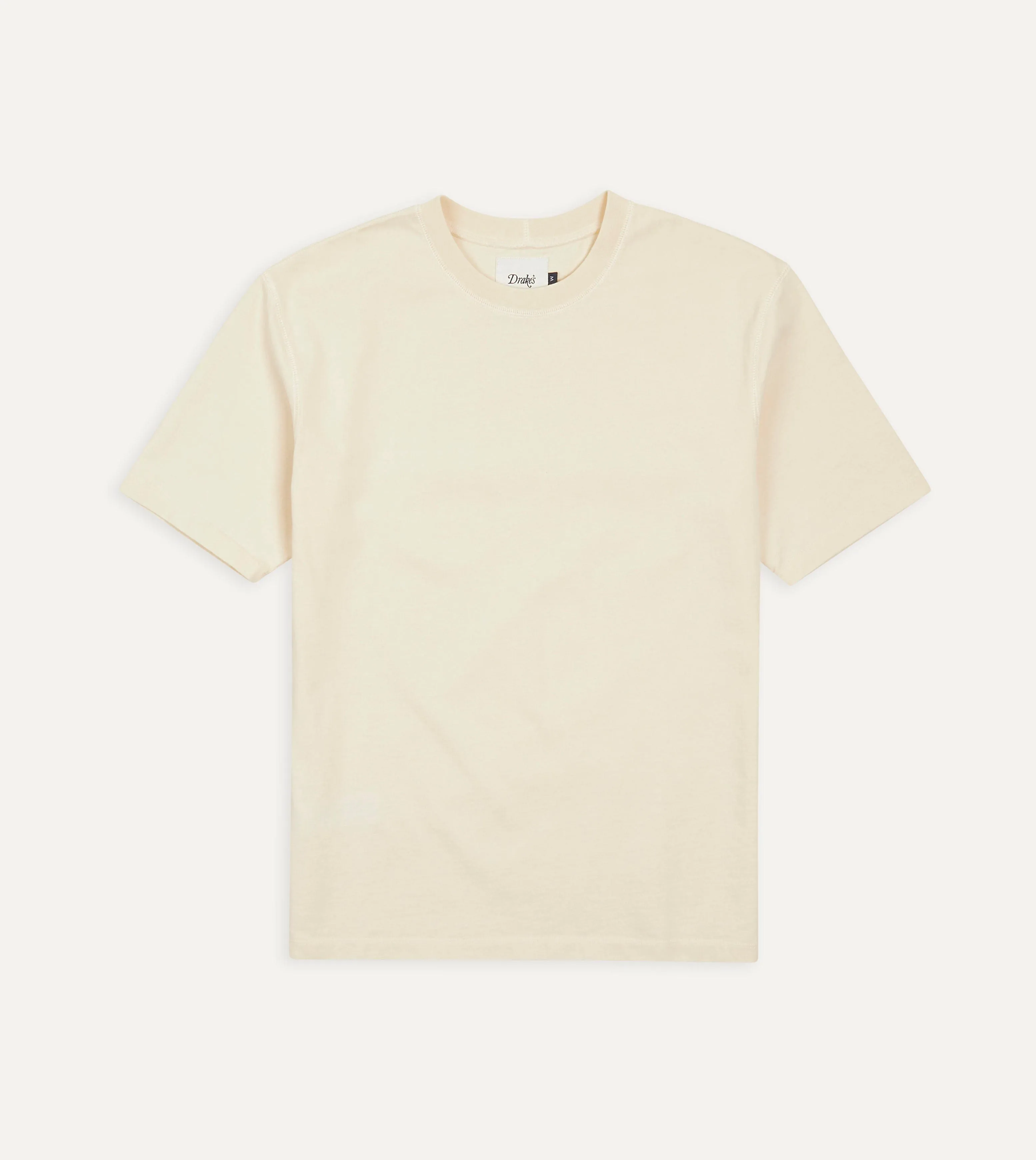 Antique White Cotton Crew Neck Hiking T-Shirt dry cleanable