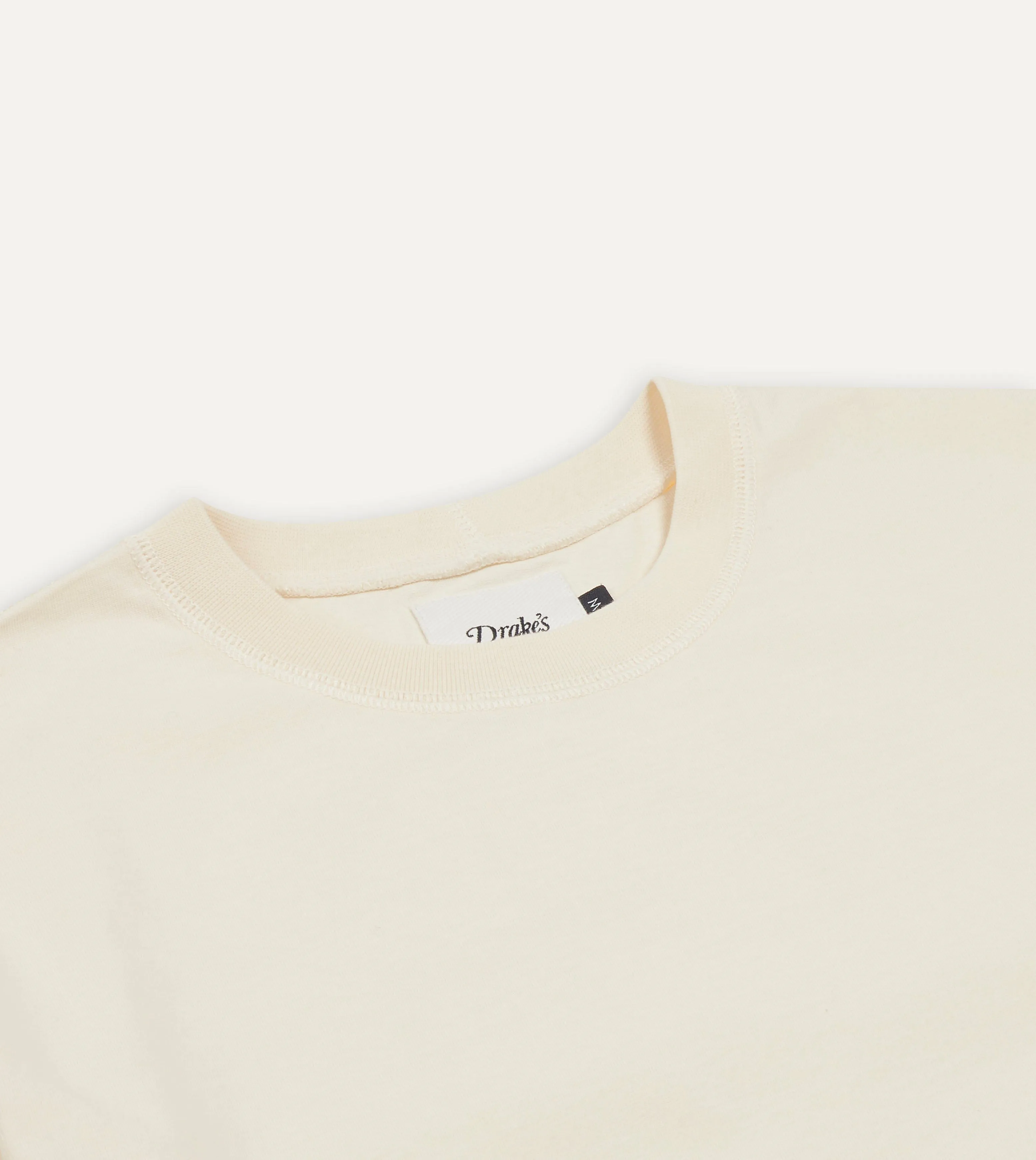 Antique White Cotton Crew Neck Hiking T-Shirt Versatile and Comfortable Timeless Design