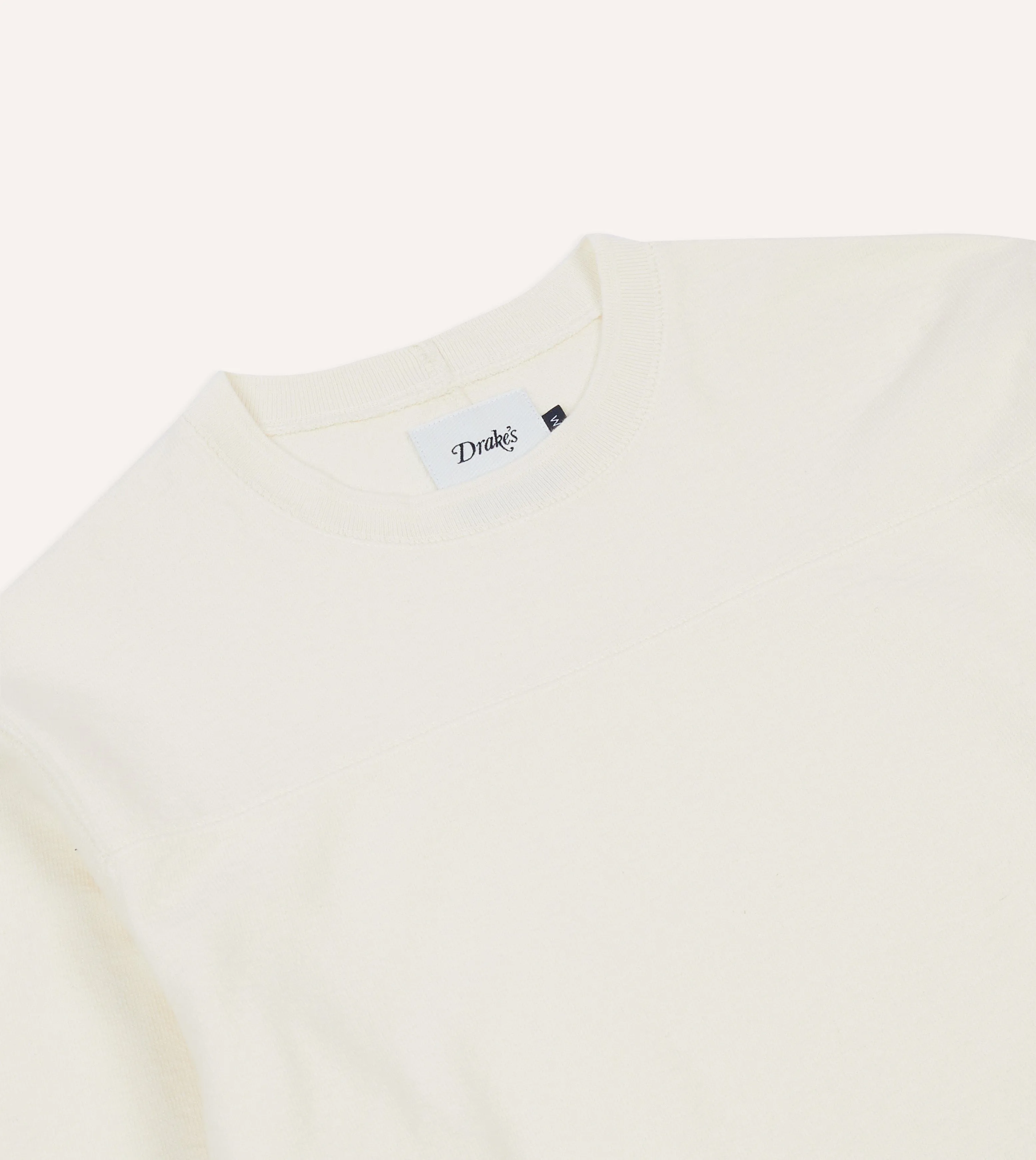 Anti Pill Surface Cozy Design Fit Antique White Panelled Cotton Training T-Shirt