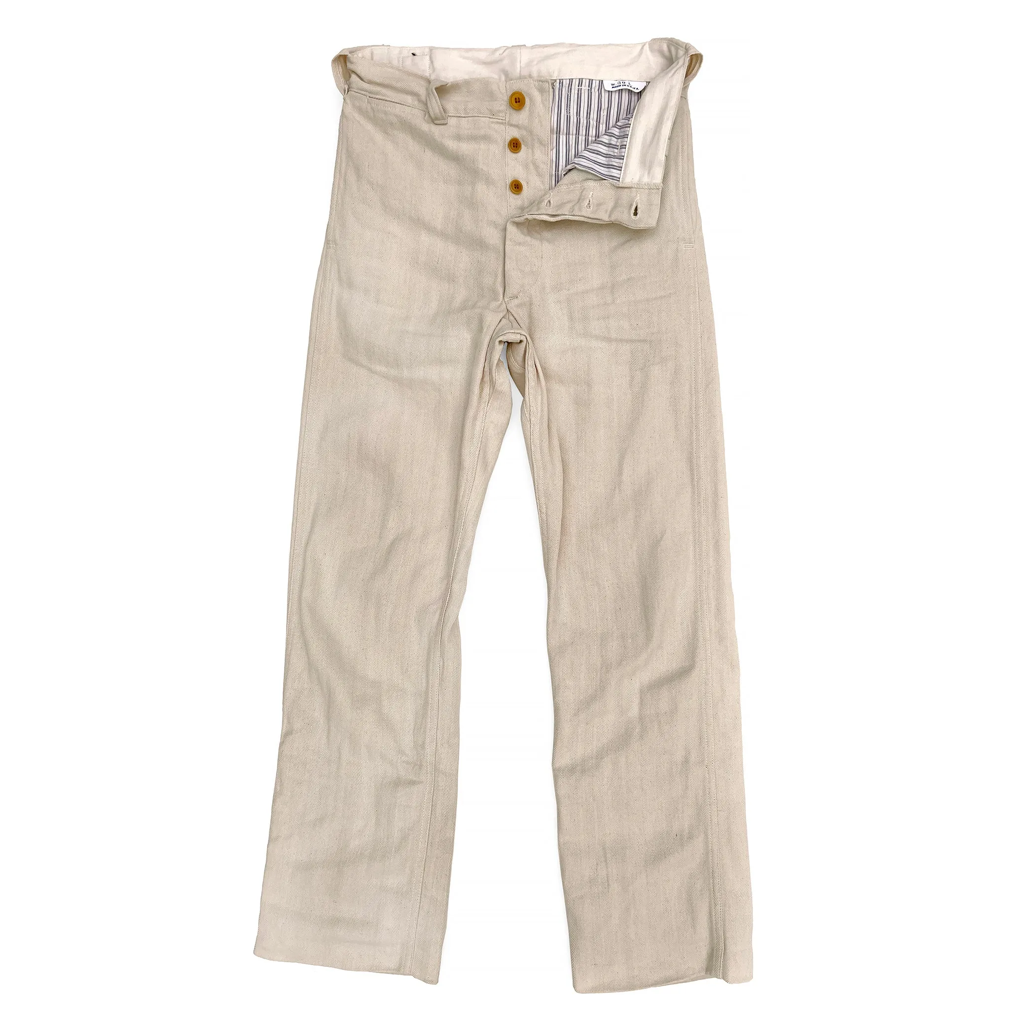 Sport Fit Sportsman Chinos - Ivory HBT